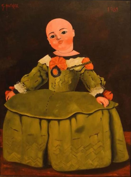  Portrait de l'infante Margarita agée de cind ans. Huile sur toile, 60 &times; 90 cm. 1981 