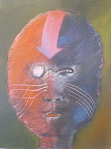  Des Masques. Huile sur panneau, 40 &times; 30 cm. 2011 