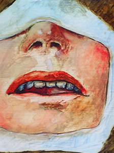  Des Masques. Huile sur panneau, 22 &times; 26 cm. 2003 