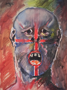  Le Cri II. Huile sur panneau, 50 &times; 35 cm. 2000 