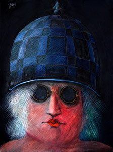  Des Conquistadors. Gouache sur papier, 72 &times; 55 cm. 1988 