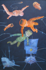  Des Symboles et des Hommes. Huile sur toile, 150 &times; 100 cm. 2002 