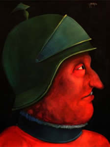  Des Conquistadors. Gouache sur papier, 72 &times; 55 cm. 1988 